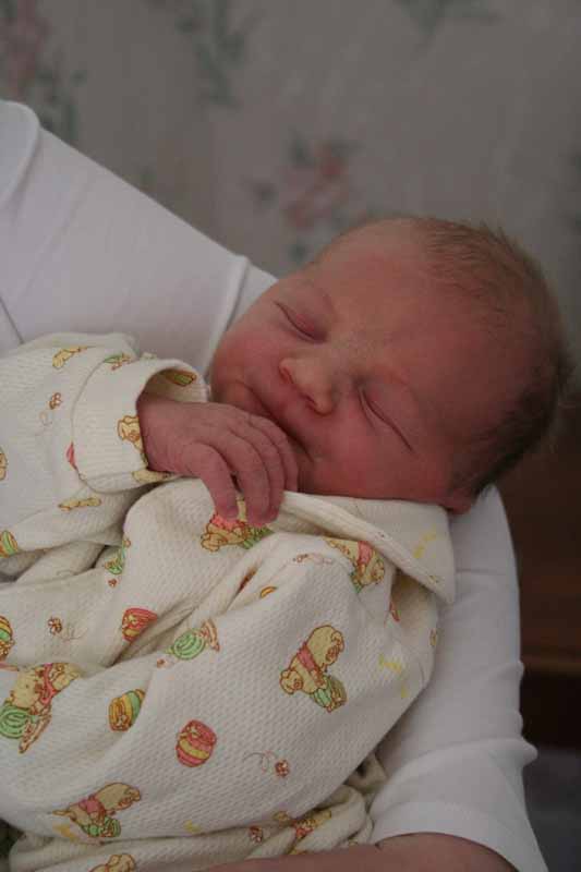 closer up, on arrival home from hospital