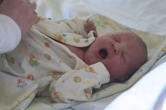 A few yawns while being dressed
